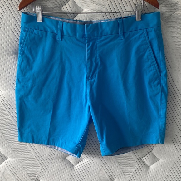 Tommy Hilfiger Bright Blue Flat Front Shorts - Picture 2 of 4